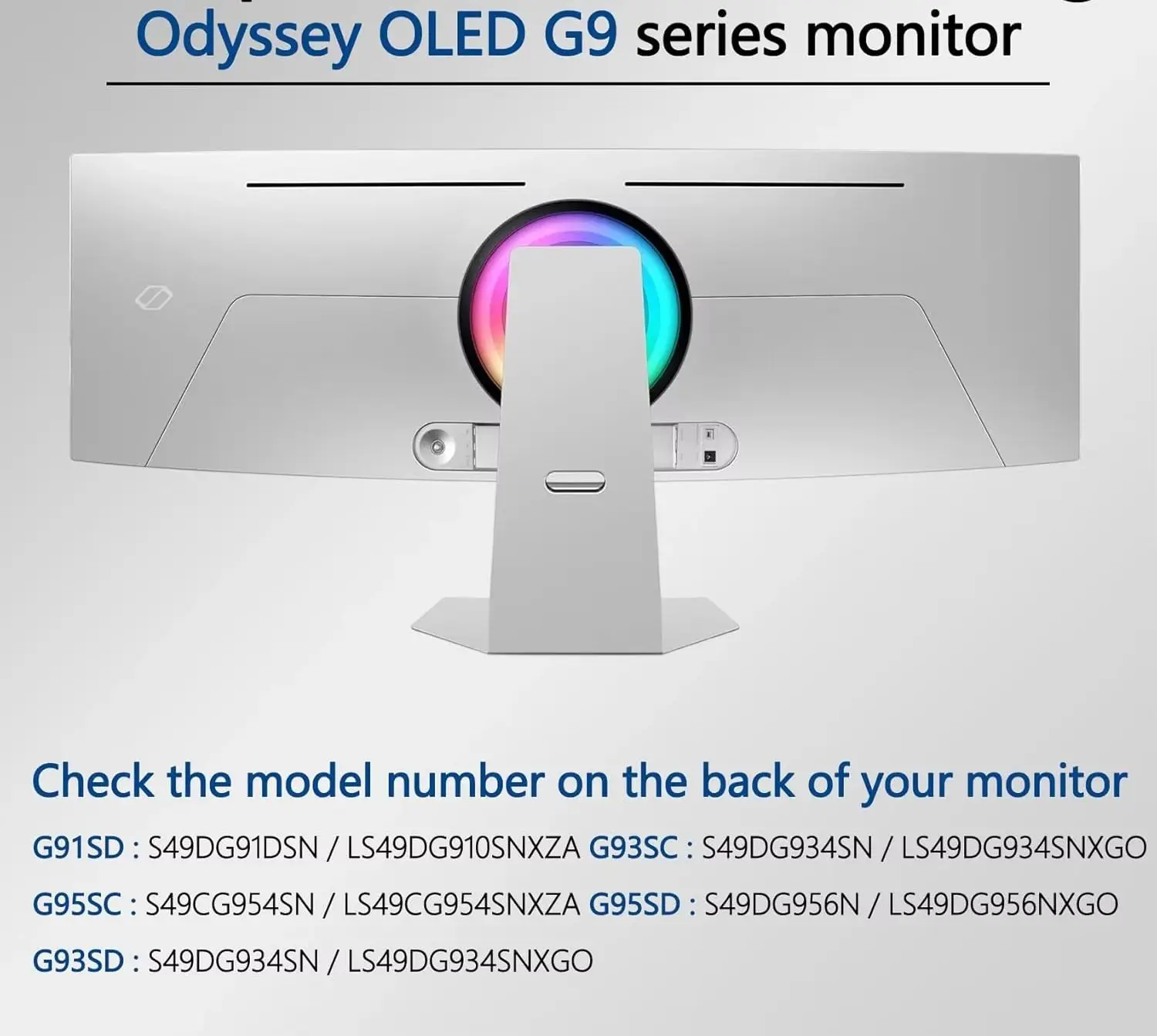 Фото Адаптер для крепления Odyssey OLED G9 VESA, совместимый с 49-дюймовыми мониторами Samsung OLED G9 (G91SD, G93SC) – настенное крепление 75x75–100x100. №2