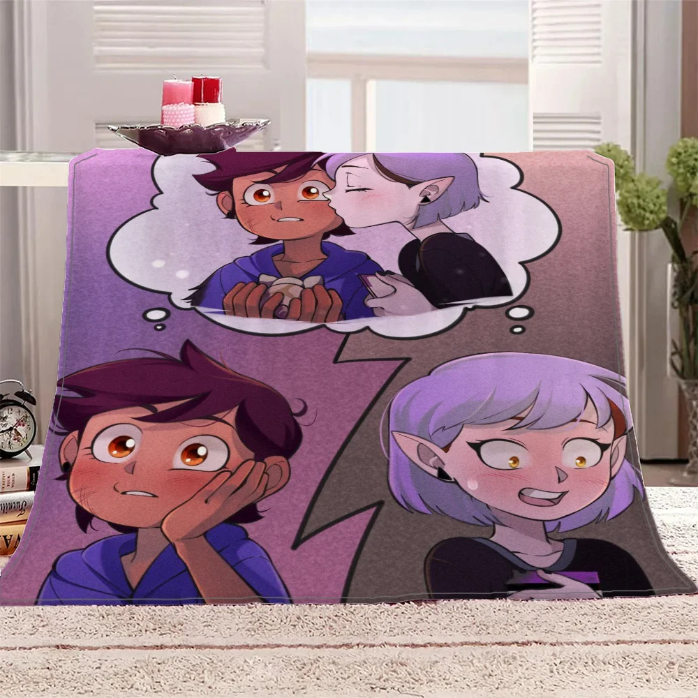 Одеяло с рисунком совы симпатичное пушистое теплое покрывало для кровати