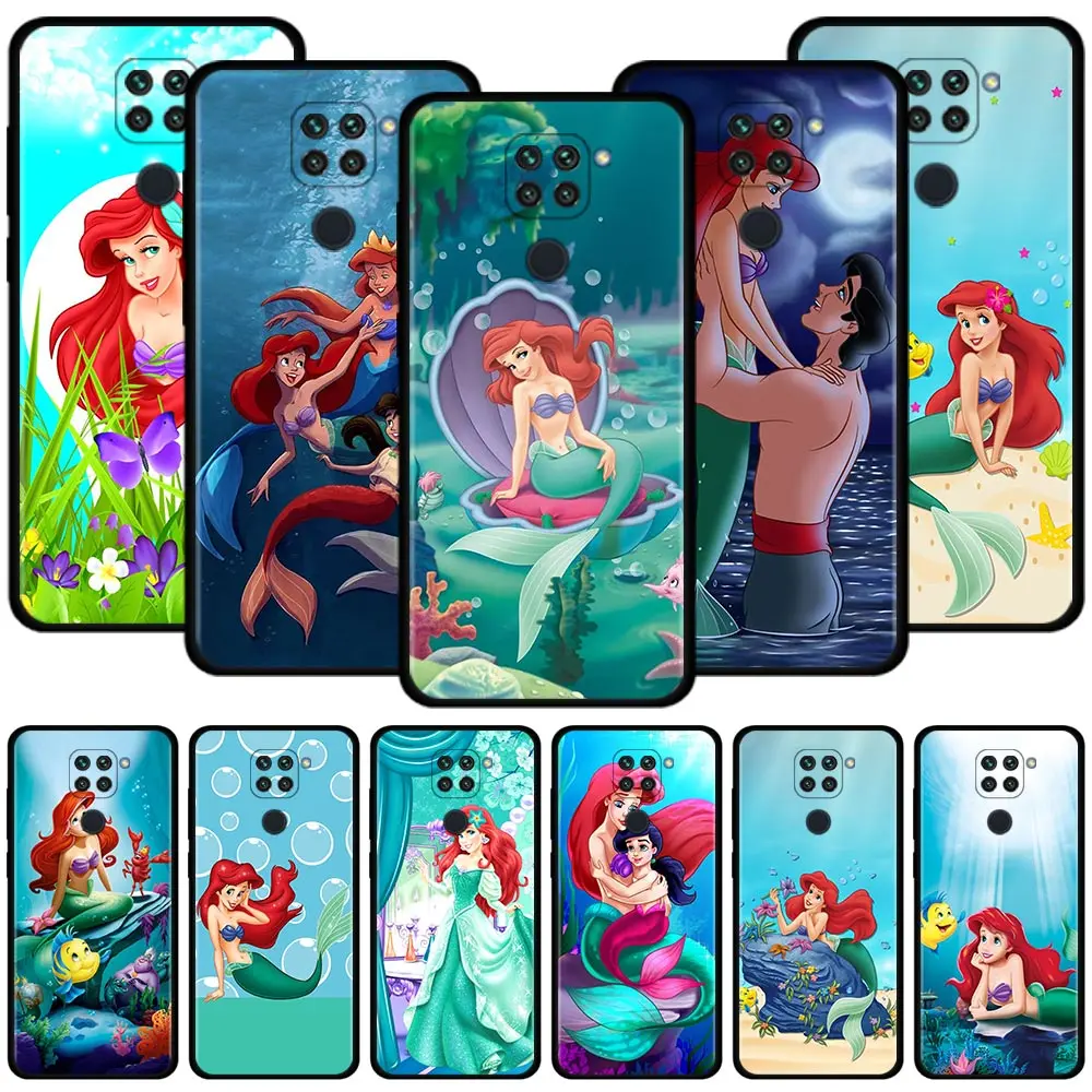 

Phone Case For Xiaomi Redmi Note 9S 9T 10 11T 11S 11 9 8T 8 Cover for redmi 10 9 9A 9C K40 K50 Silicon Funda Beautiful Mermaid