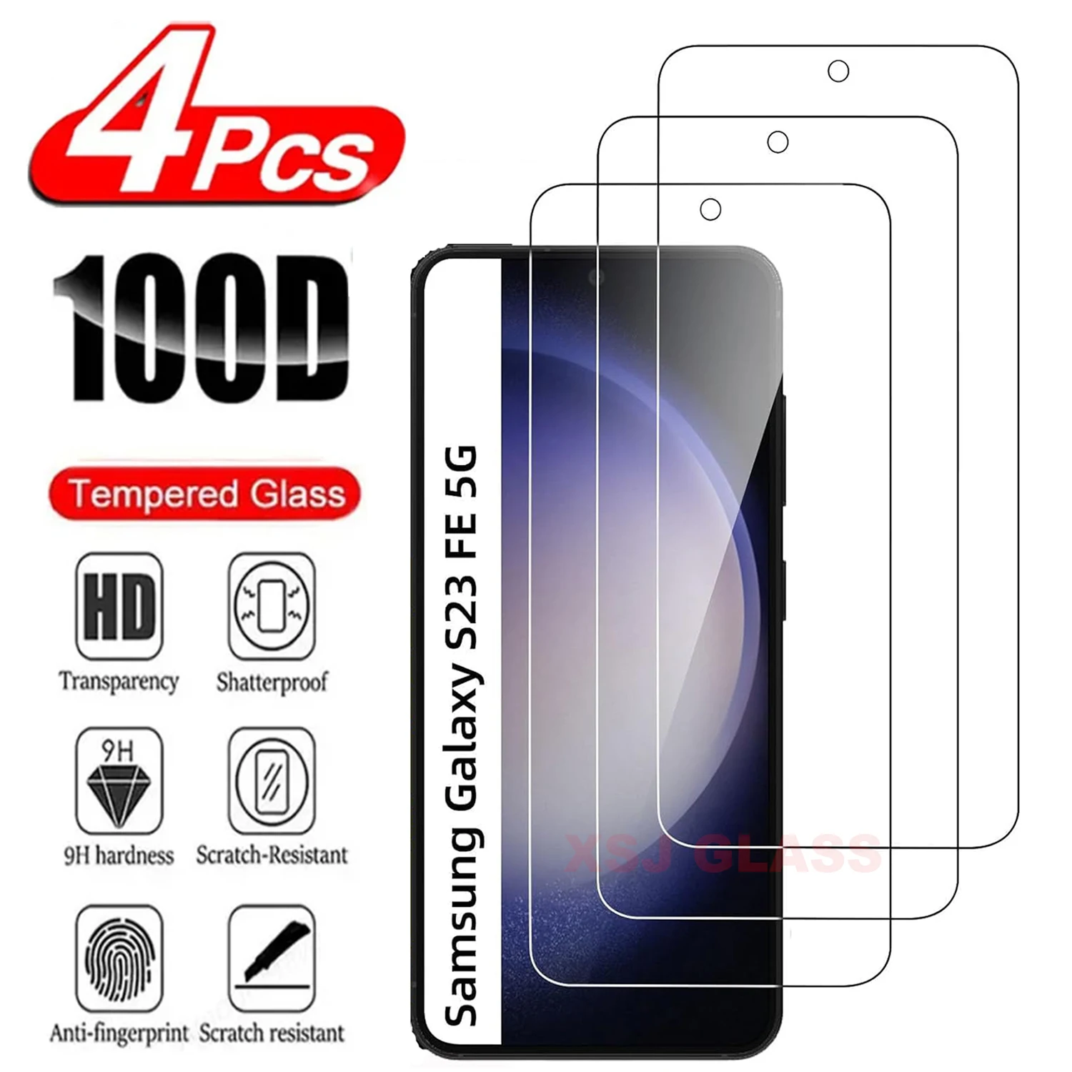 2/4 шт. 9H Защитная пленка для экрана Samsung Galaxy S23 FE 5G HD из закаленного стекла