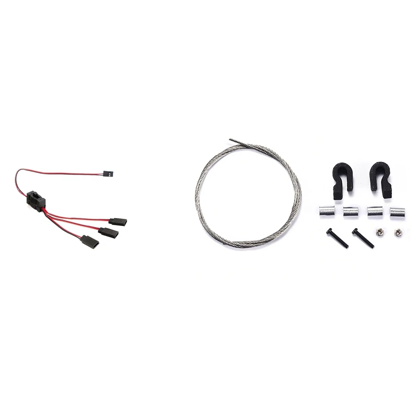 

1PCS RC Servo Extension 1 To 3 Y Wire Cable For JR Futaba & 1Set For MN86S MN86 MN86KS MN86K MN G500 Steel Rope Set