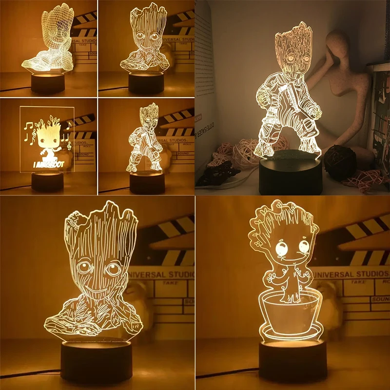 3D ночник MINISO теплый белый