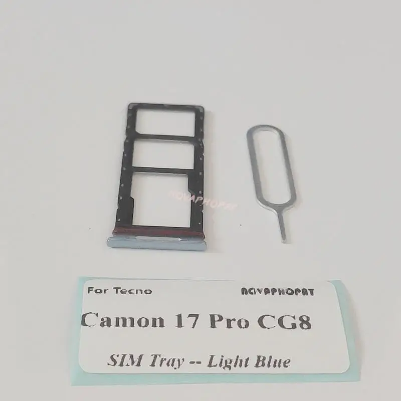 Novaphopat совершенно новый лоток для SIM-карты Tecno Camon 17 Pro CG8 CG8h Sim держатель Слот