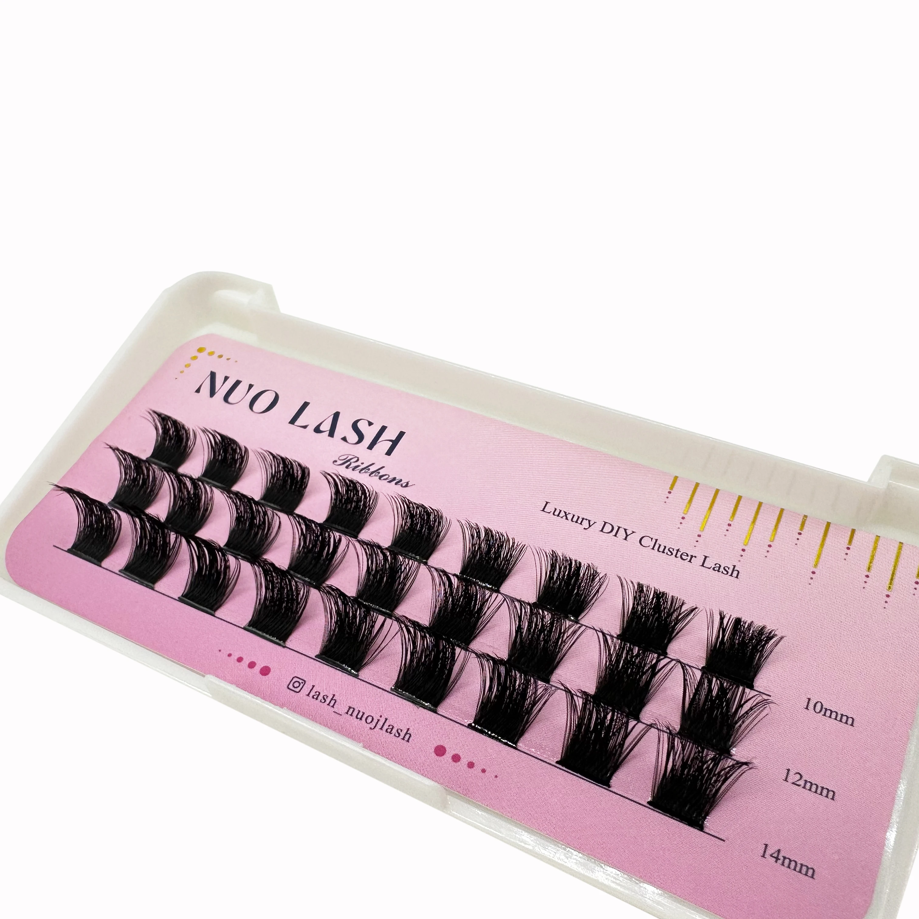 Кластерные ресницы черные 1 см-1.5 см