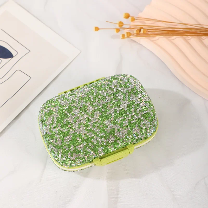 Еженедельная Коробка Для Таблеток Большой Емкости В Упаковке 1-5 Штук Со Стразами