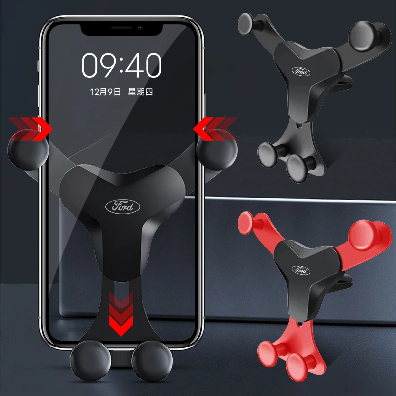

Universal Gravity Auto Phone Holder Car Air Vent Clip Mount for Ford Focus Mk2 Fiesta Ranger Mondeo S-MAX Kuga Mustang Explorer