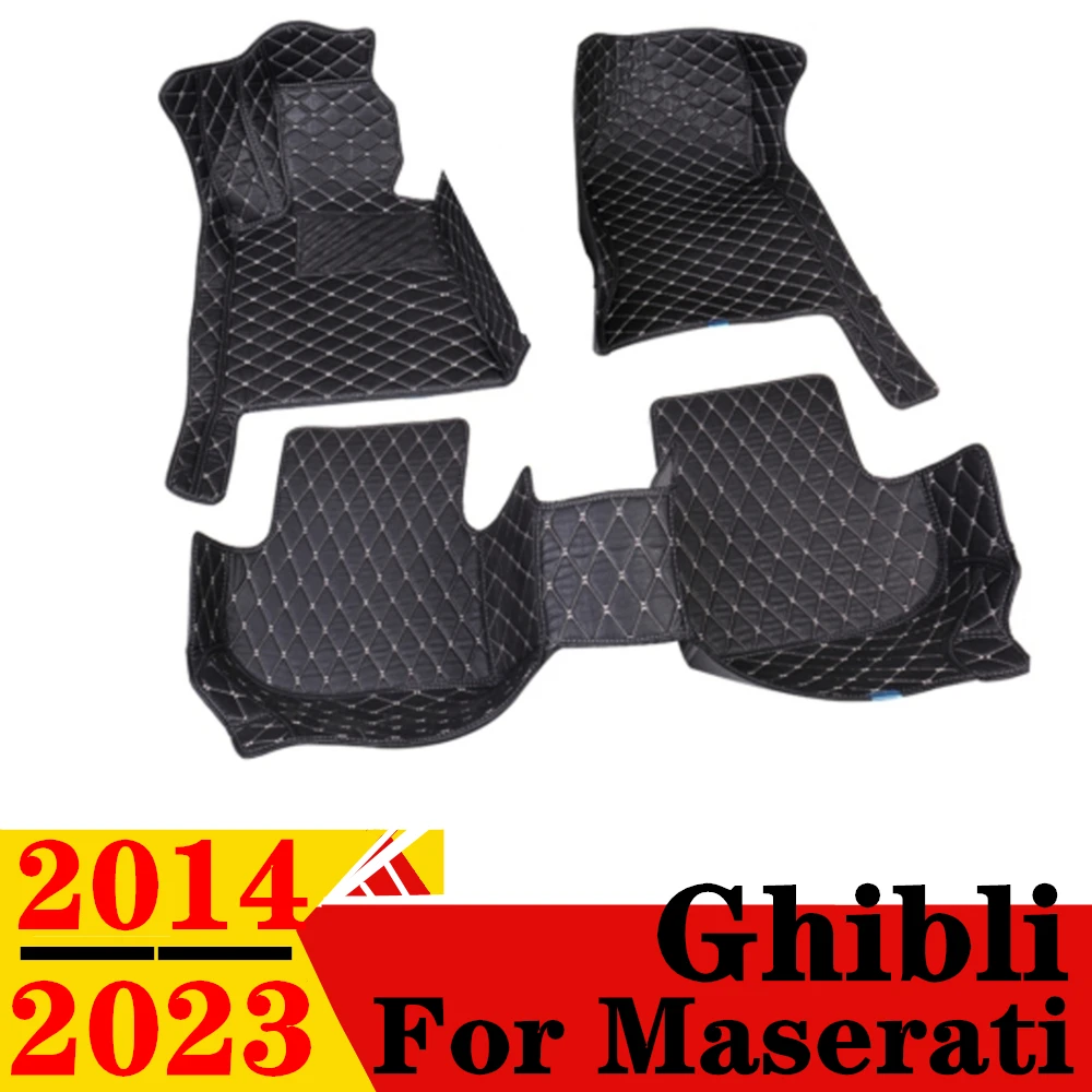 

Car Floor Mats For Maserati Ghibli 2014-2023 Waterproof XPE Leather Custom Fit Front & Rear FloorLiner Cover Auto Parts Carpet