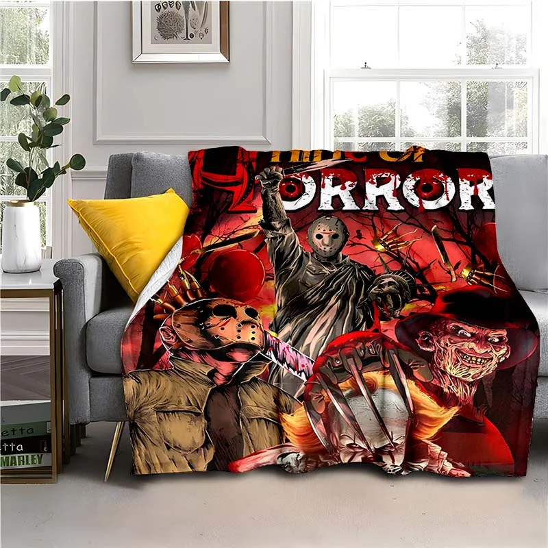 

Terror Blanket Horror Mysterious Character Soft Plush Throw Blanket Lightweight Fleece Blankets for Couch Bed All Season Warm