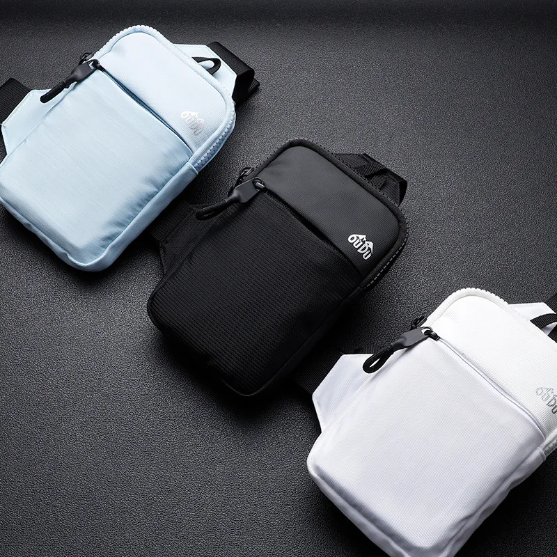 Casual Men Shoulder Chest Bag New Nylon Waterproof Outdoor Sport Running Cycling Belt Bag Large Capacity Travel Phone Pouch Bag