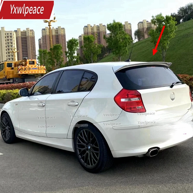 

For BMW 1 Series E87 Hatchback 2004-2011 ABS Gloss Black/Carbon Fiber Look Trunk Lip Wing Rear Roof Spoiler Car Accessories