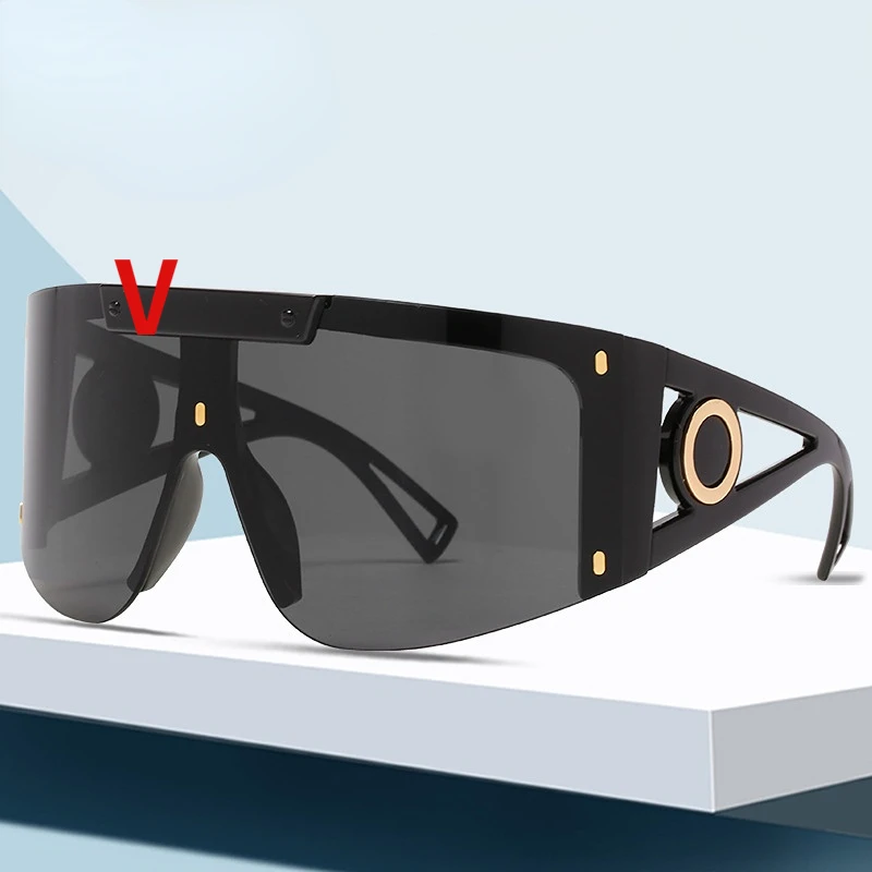 

Letter Brand Design 2023 Square Big Frame Sunglasses Women Men Male Ladies Outdoor Sports Sun Glasses Shades Oculos De Sol Gafas