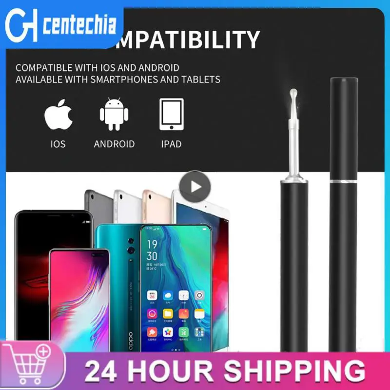 

2/3/5PCS Wifi Ear Pick Safe Black Ear Pick Borescope Luminous Built-in Fpc Antenna Wireless Otoscope Otoscope Wireless Ear Pick