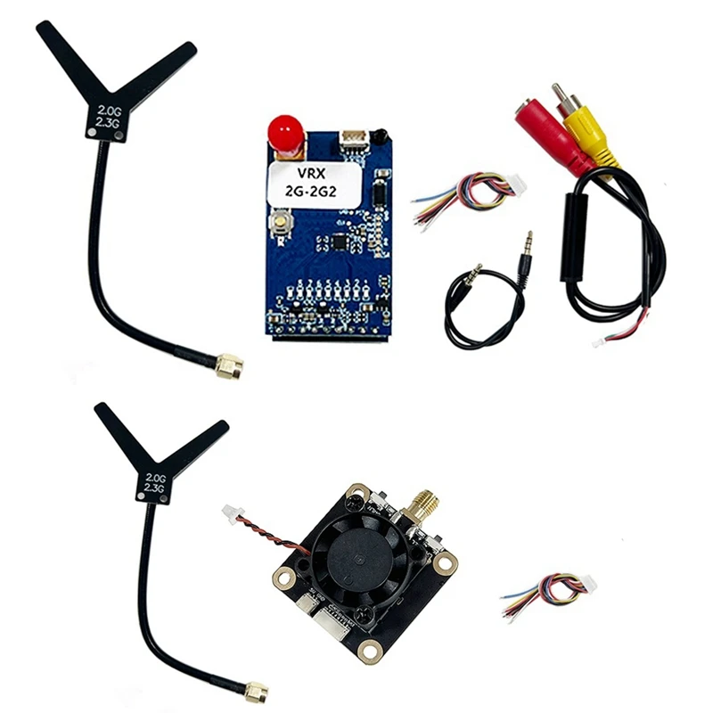 2G-2.2G 1.6W FPV VTX VRX 8CH Video Transmitter Receiver Module PAL/NTSC For Fatshark Skyzone Goggles