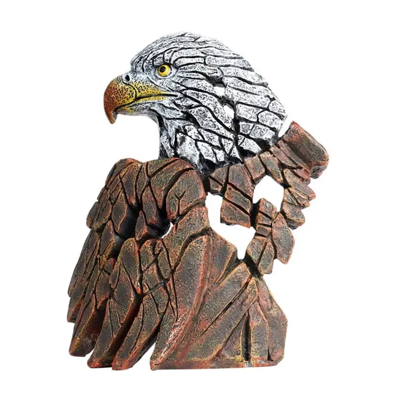 

Resin Eagle Statue Owl Tabletop Statue Ornament Sculpture Animal Bird Action Figure Desktop Ornaments For Harvesting Garden Home