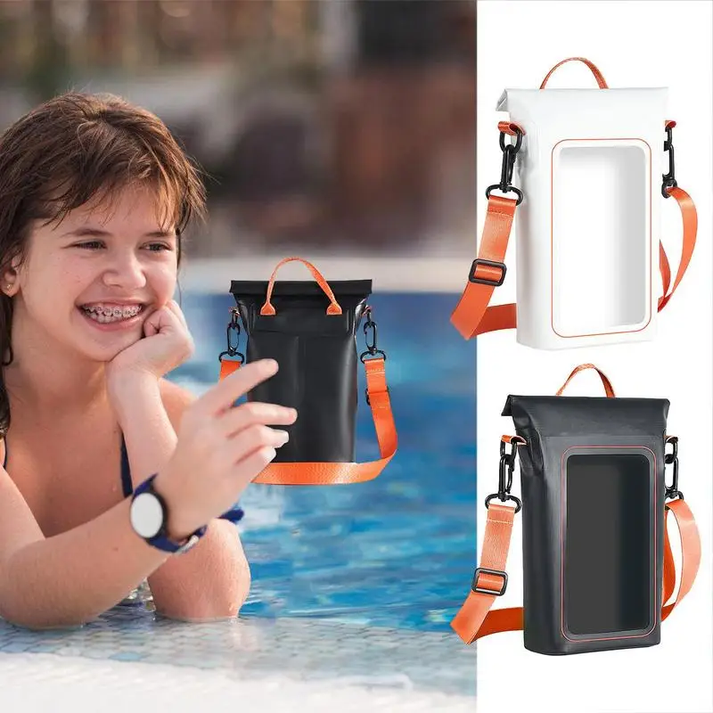 

Waterproof Pouch For Phone Smartphone Protector TPU Pouch Double-Layer Sealed Lanyard For Travel Beach Diving Swim Mobile Phone