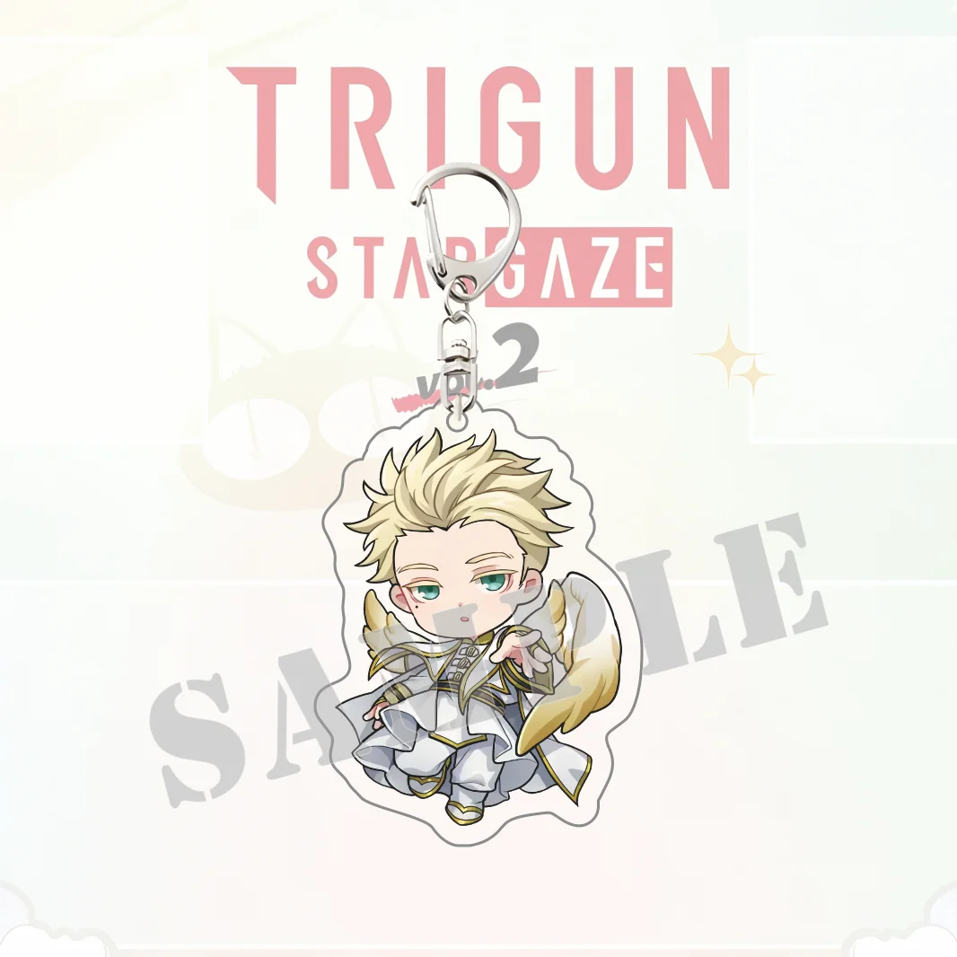Фото Акриловый брелок: Trigun Stargaze, милые чиби-фигурки ножей Вэша, научно-фантастический, ковбойский, экшн-аниме аксессуар для сумки, лимитированная серия №4