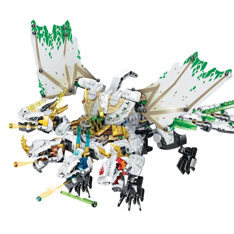 

Конструктор ниндзя «Ультра дракон», летающий меча, дракон, наборы строительных блоков-трансформер с фигурками, совместимые с ниндзя, игрушк...