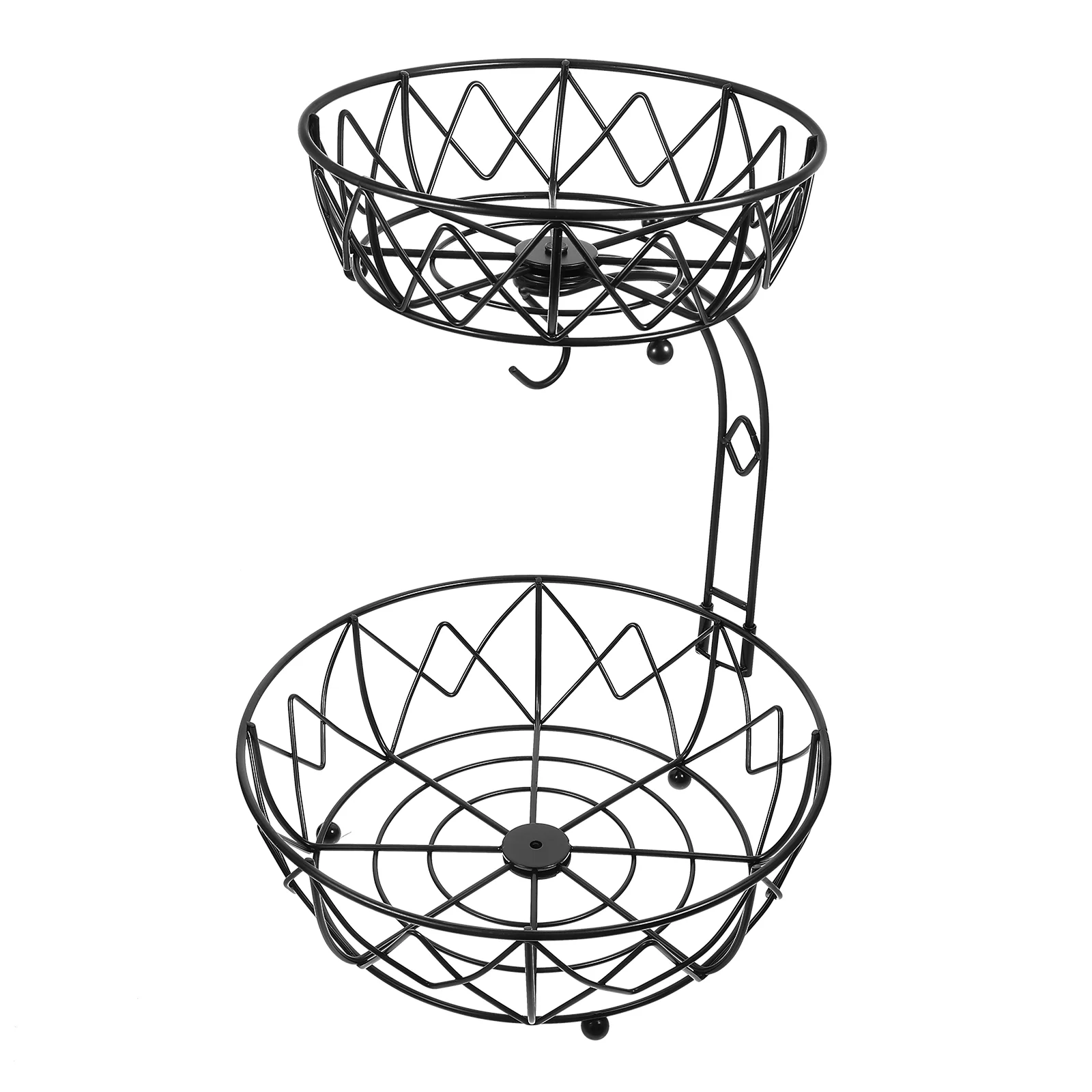 

Chocolate Vegetable Storage Fruit Holder Fruit Basket With Banana Hanger for Hotel Home Kitchen Storage