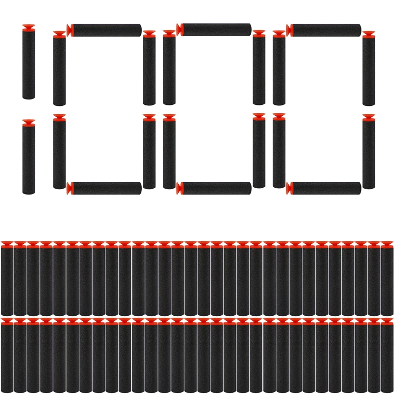 

Black Sucker Head Bullets 7.2cm for Nerf N-strike Elite Series Blasters Foam EVA Refill Darts Kids Toy Guns Accessories
