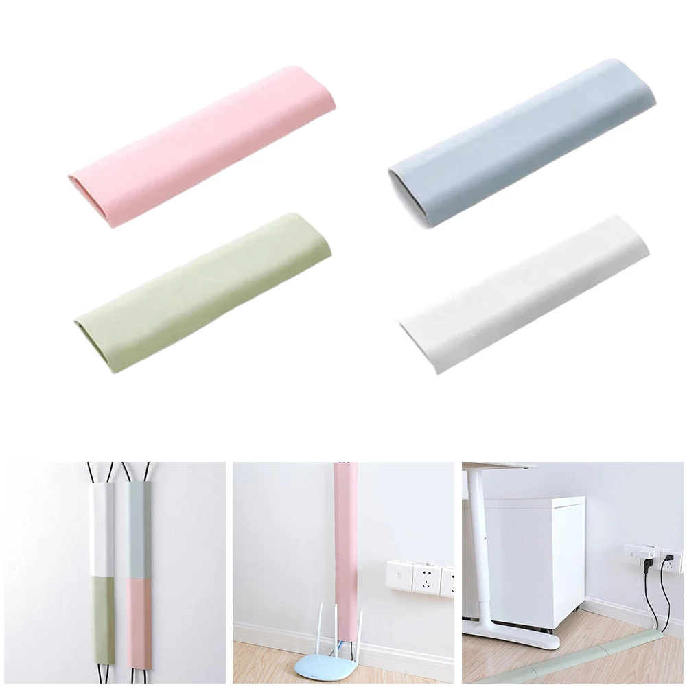 

30cm Safe Raceway Wall Cord Duct Cover Cable Duct Ties Fixer Fastener Holder Cable Cover Protector Hide Raceway Organizer Holder