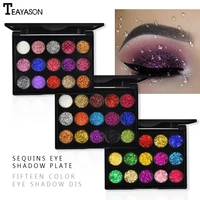 15 colors eye shadow palette diamond sequins eyeshadow palette glitter powder high gloss eye shadow stage makeup palette