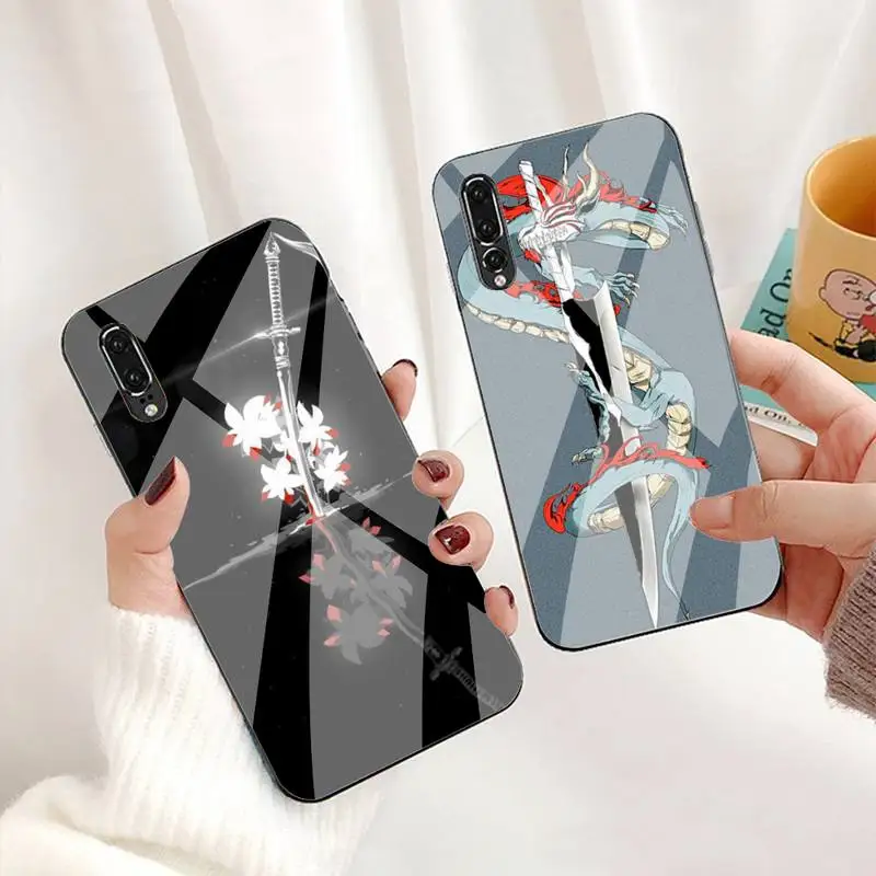 

Japan The Samurai Ninja Sword Phone Case For Huawei P30 P20 P10 Lite Honor 7A 8X 9 10 Mate 20 Pro Tempered Glass