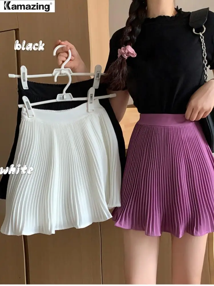 

Женская плиссированная мини-юбка с эластичной резинкой на талии, сексуальная летняя женская модная мини-юбка для тенниса, новая одежда