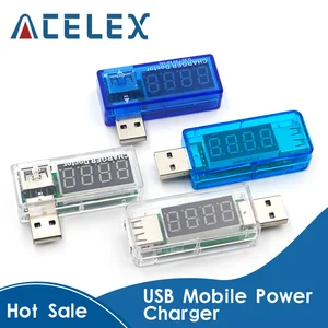Цифровой USB Мобильный зарядный ток тестер напряжения метр мини USB зарядное устройство Доктор Вольтметр Амперметр поворот прозрачный
