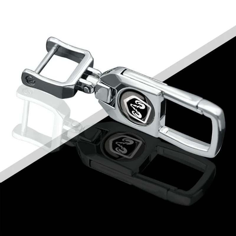 

1pcs Aluminum Alloy Metal Car Logo Keychain for Dodge Caravan Neon Viper Demon RAM 1500 2500 3500 SXT Charger SRT Accessories