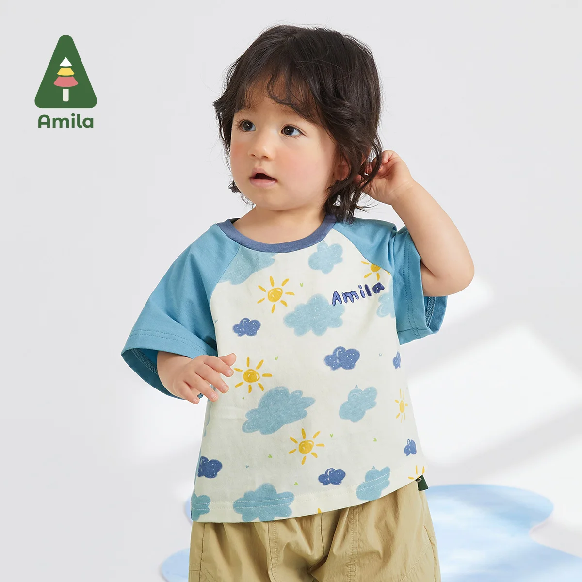 

Amila Baby Boy Girl Sister and Sister Outfit 2023 Summer New 0-6 Years Old 100% Cotton Breathable Casual Children Clothings