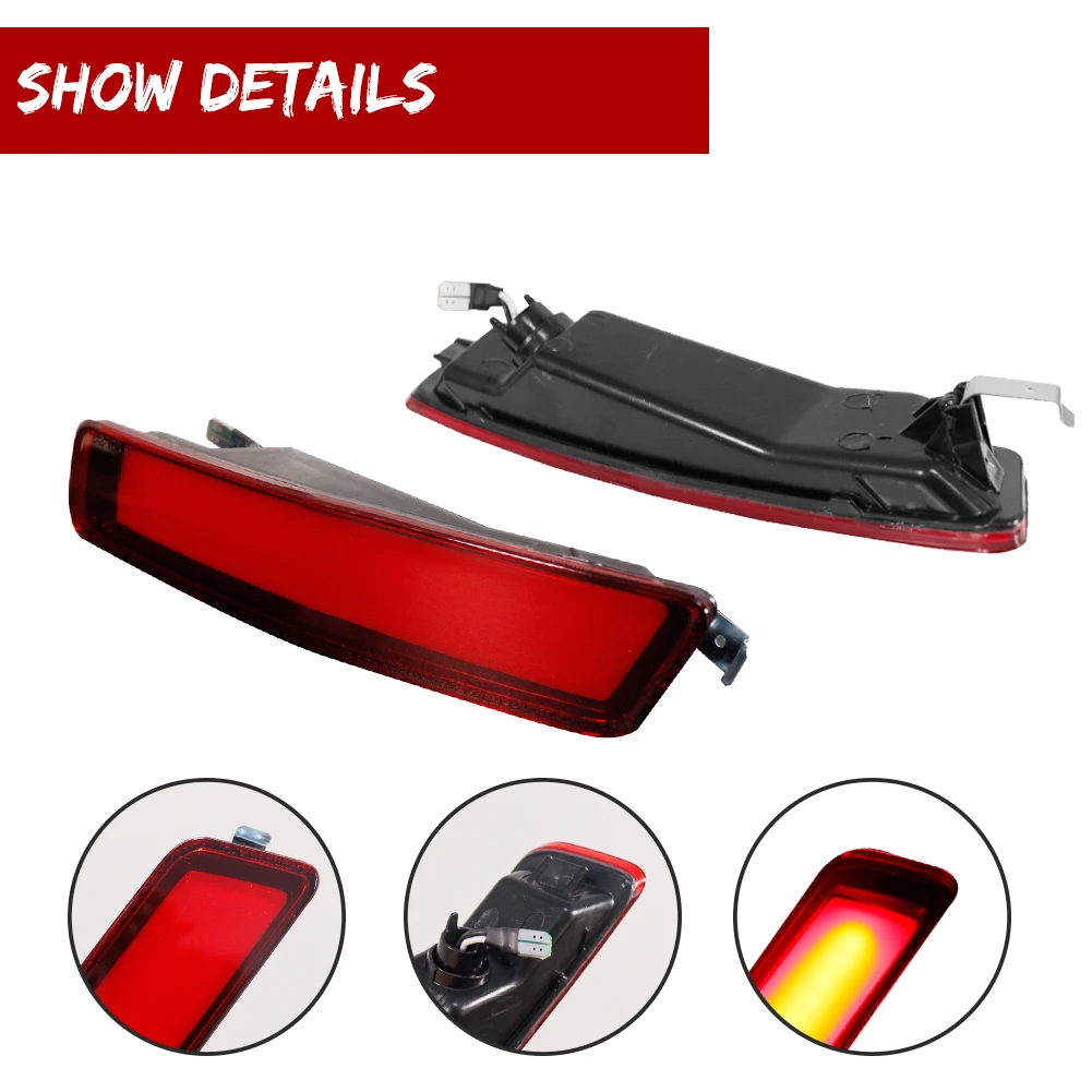 CAN-bus дымчатые/красные линзы красные светодиодные боковые габаритные фонари