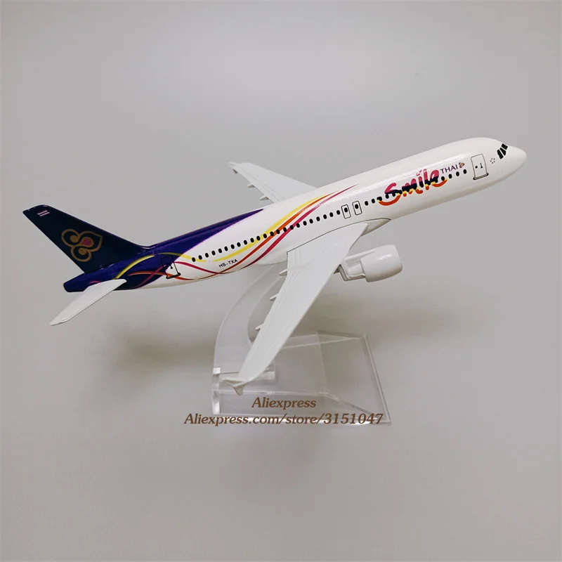 

Alloy Metal Air Smile Thai A320 Airlines Airplane Model Thailand Airbus 320 Airways Plane Model Stand Aircraft Kids Gifts 16cm