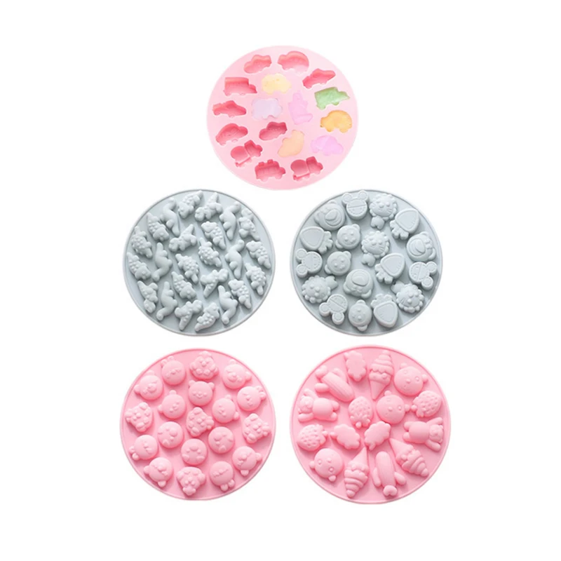 Cute Cartoon Dinosaur Mouse Head Soft Candy Jelly Silicone Mold DIY Chocolate Cake Decoration High Temperature Baking Tool |