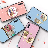 lovely owl cartoon love phone case for samsung a51 a30s a52 a71 a12 for huawei honor 10i for oppo vivo y11 cover