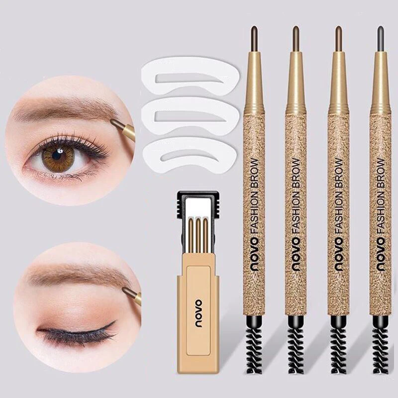 

Automatic Rotation Eyebrow Pencil Waterproof Not Smudge Natural Long-Lasting Eyeliner Pen Dark Coffee Makeup For Women Cosmetics