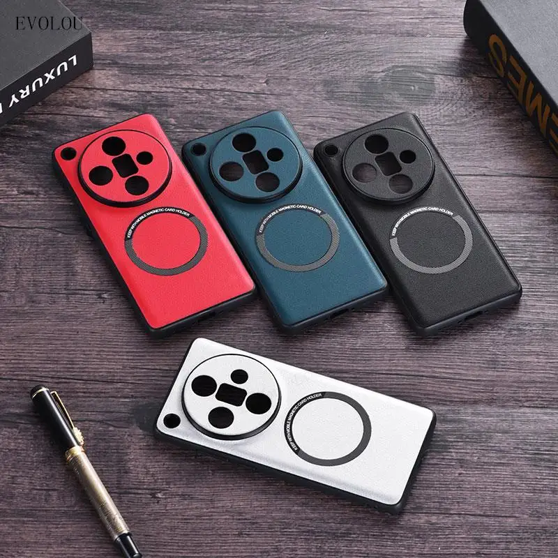 Магнитный чехол из искусственной кожи для Oppo Find X7 Ultra X7pro