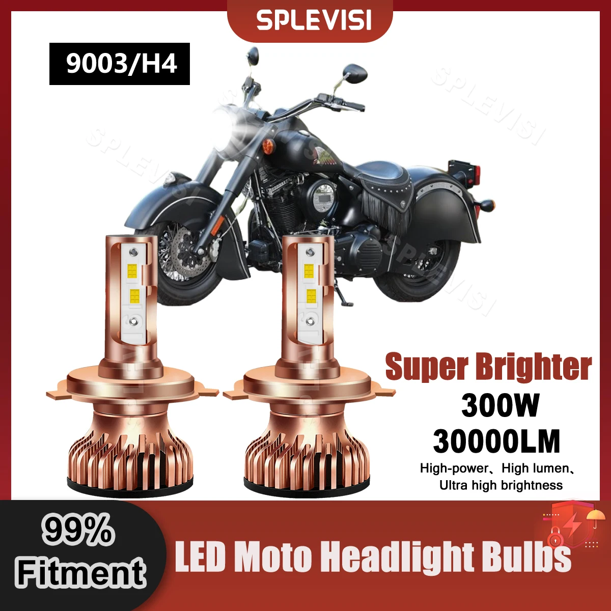 

High Brightness LED Headlight Bulbs 300W 9V-24V For Indian Chief Dark Horse 2010 2011 2012 2013 2016 2017 2018 Moto Front Light
