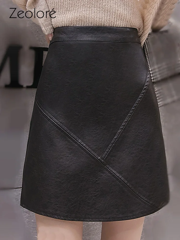 

Женская юбка-карандаш из искусственной кожи, с завышенной талией