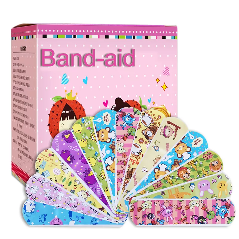 Cute Cartoon Children Band Aid Waterproof Breathable Adhesive Bandages First Aid Emergency Hemostatic Sterile Stickers for Kids