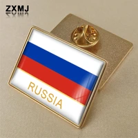 zxmj flag brooch russians flag national emblem coat of arms of russian federation national flower brooch badges lapel pins