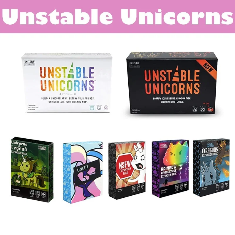 

New Second Edition Unicorns Core Board Game Card And Dragons NSFW Rainbow Uncut Legend Expansion Pack