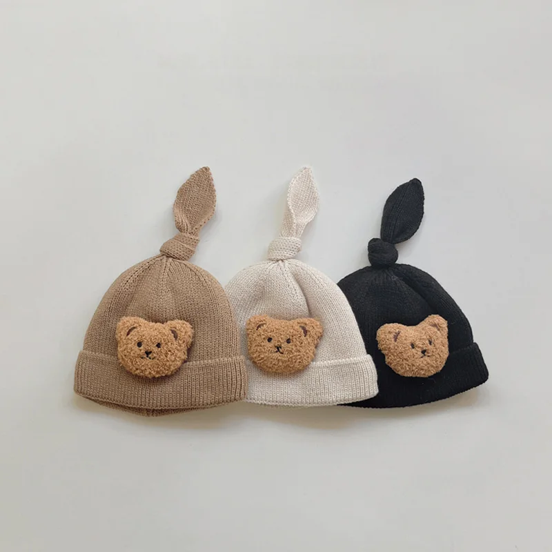 

MILANCEL Winter Baby Hats Toddler Girls Knit Hats Fur Lining Newborn Hat