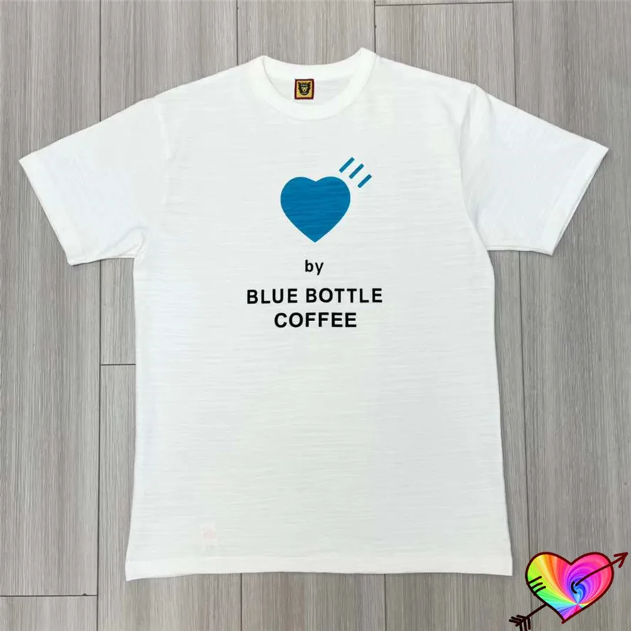 

Blue Logo HUMAN MADE Heart Tee 2022ss Men Women Cotton 1:1 HUMAN MADE T-shirt Loose Tops Short Sleeve