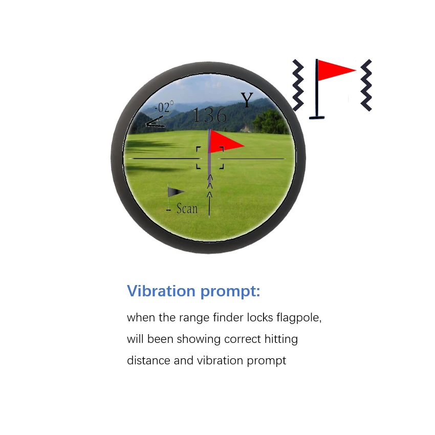 Новый перезаряжаемый лазерный дальномер для гольфа с USB-зарядкой 1000 м 1200 наклоном