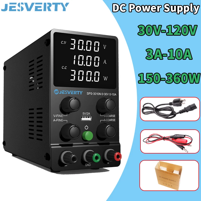 

Adjustable DC Power Supply 30V 10A 60V5A Lab Bench Power Supply Laboratory Stabilized Power Supply Voltage Regulator Switch 220V