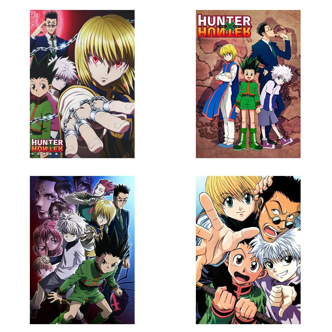 Плакат 4 шт. набор А4 аниме Hunter Хантер Киллуа Гон Хисока бумажный постер плакаты |