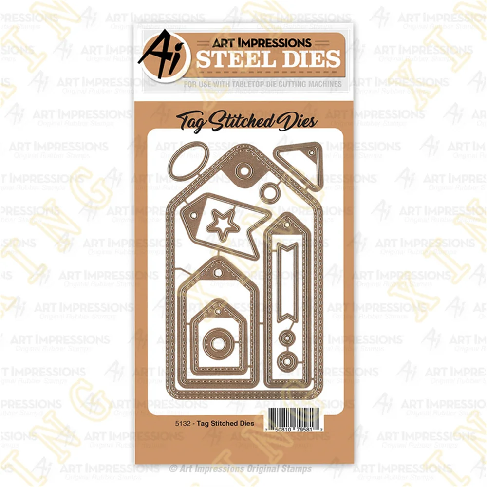 

Tag Stitched Metal Cutting Dies Scrapbook Diary Decoration Stencil Embossing Template Diy Greeting Card Handmade Newest Arrival