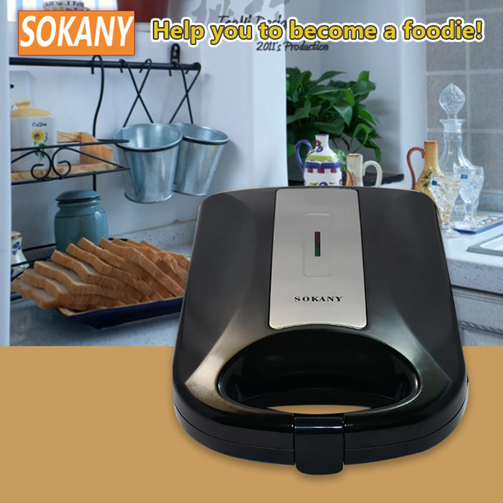 Домашняя многофункциональная электрическая вафельница с двойным нагревом 1200 Вт