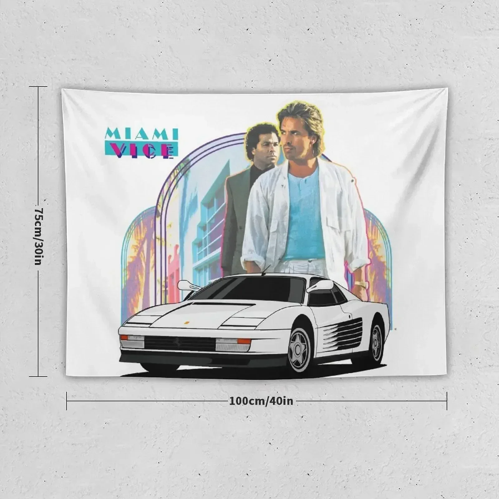 Фото Miami Vice - Гобелен Testarossa, украшение для спальни, обои для домашнего декора, гобелен №2