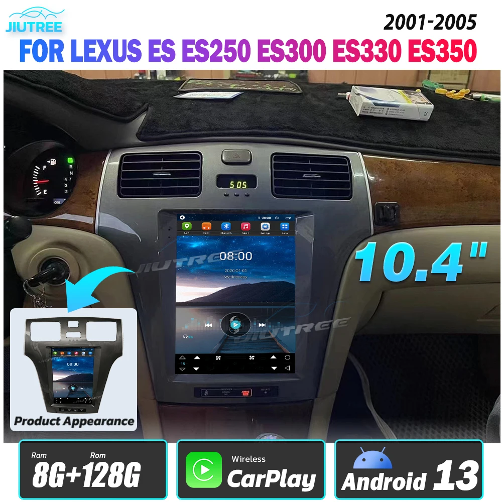 

Android 13 для Lexus ES ES250 ES300 ES330 ES350 2001-2005 Автомагнитола с навигацией GPS стерео плеер DVD CARPLAY мультимедиа